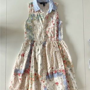 Polo Ralph Lauren Kids Girls Floral Cotton Shirt Dress size 8